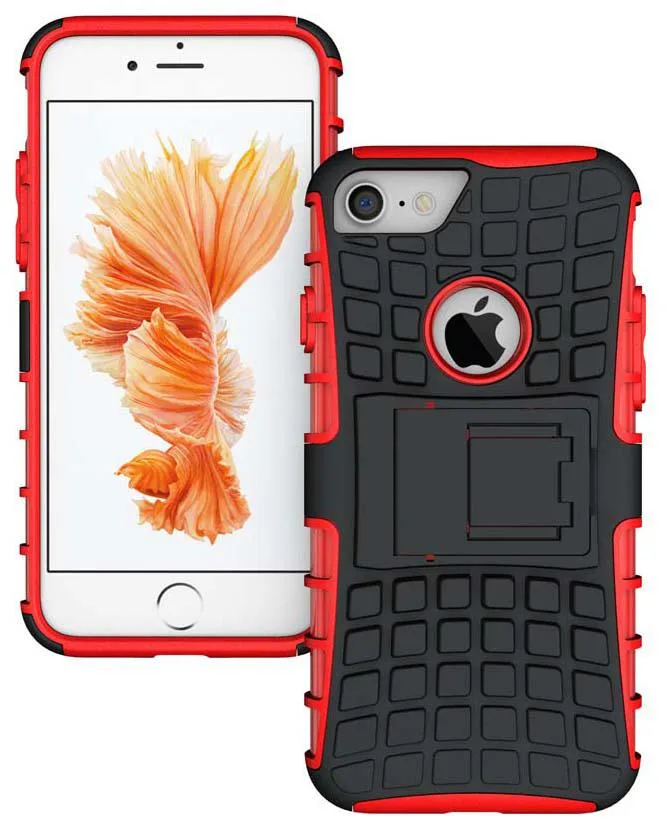 Nakedcellphone Nakedcellphone Grenade Hybrid Case with Stand Red/Black iPhone 7/8 — product photo