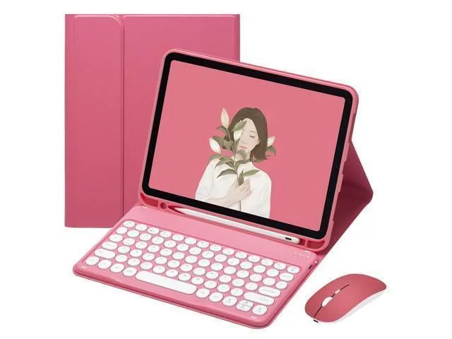 LORDWORLD LORDWORLD iPad 9th/8th/7th Gen 10.2 Keyboard Case with Mouse Pink — product photo