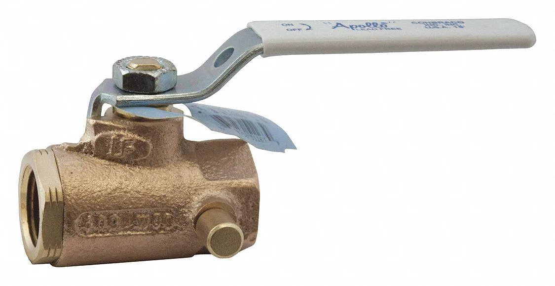 Bronze ball valve with lever handle, FNPT ends