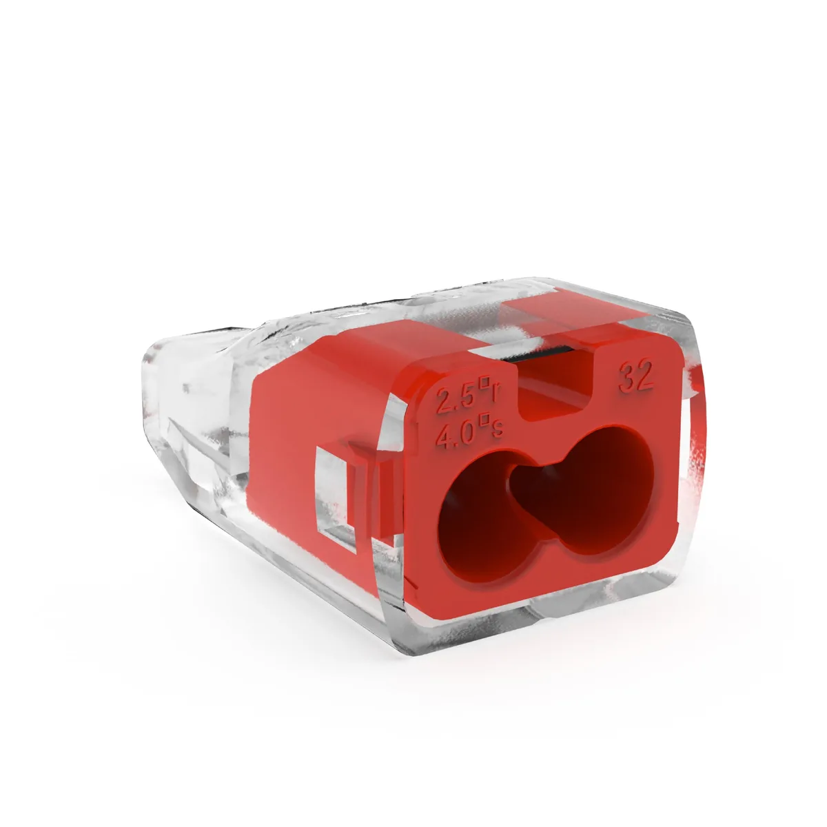  IDEAL 30-1032P In-Sure 2-Port Push-in Wire Connector Red 100-Pack — product photo