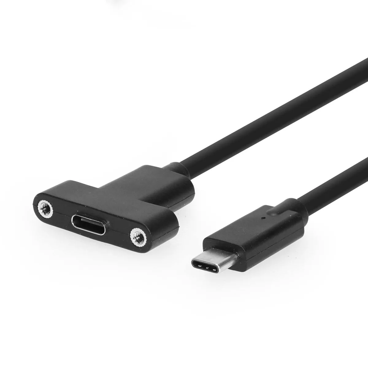 CoolGear CoolGear USB 3.2 Gen 2 Type-C Panel Mount Extension Cable 20in 10Gbps 3A Shielded — product photo