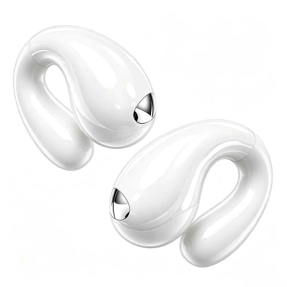 DNBeffulgent DNBeffulgent SS03 Open Ear Clip-On Headphones White Bluetooth 6.1 50h — product photo