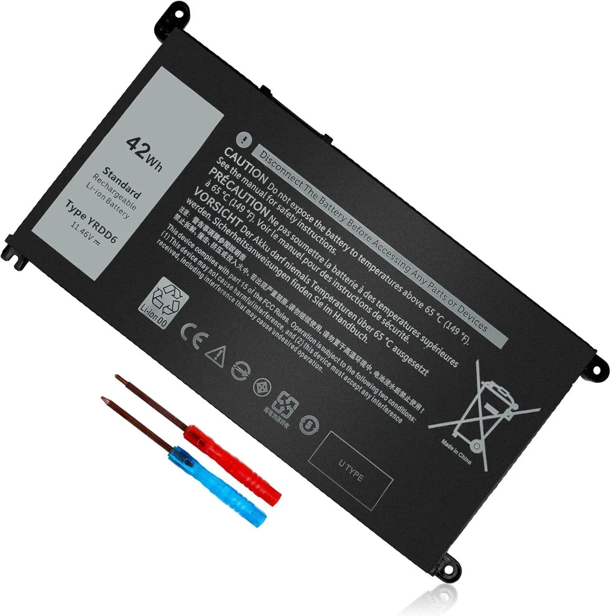 FOCUSTEC FOCUSTEC YRDD6 42Wh 11.4V 3-cell laptop battery — product photo