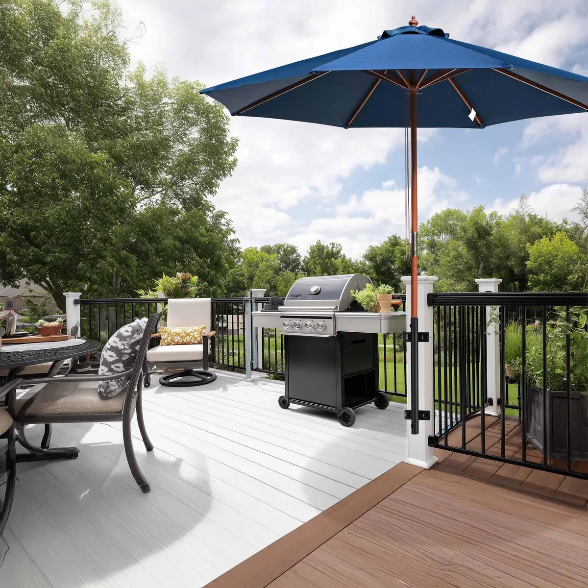 Yescom USA, Inc. Yescom USA, Inc. 07UMBUBB013-9WDRM-NV 9ft patio umbrella with no-drill mount — product photo