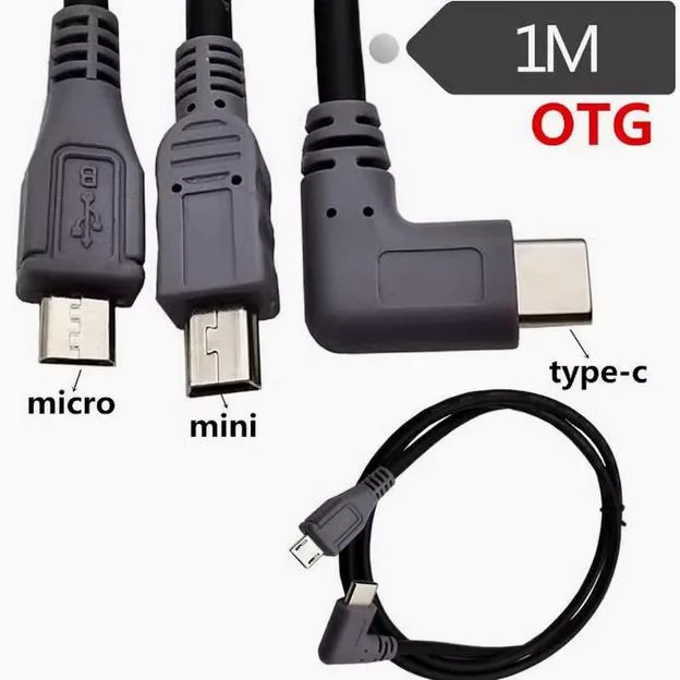 Enfain Enfain USB 3.1 Type-C to Micro/Mini USB OTG adapter cable — product photo