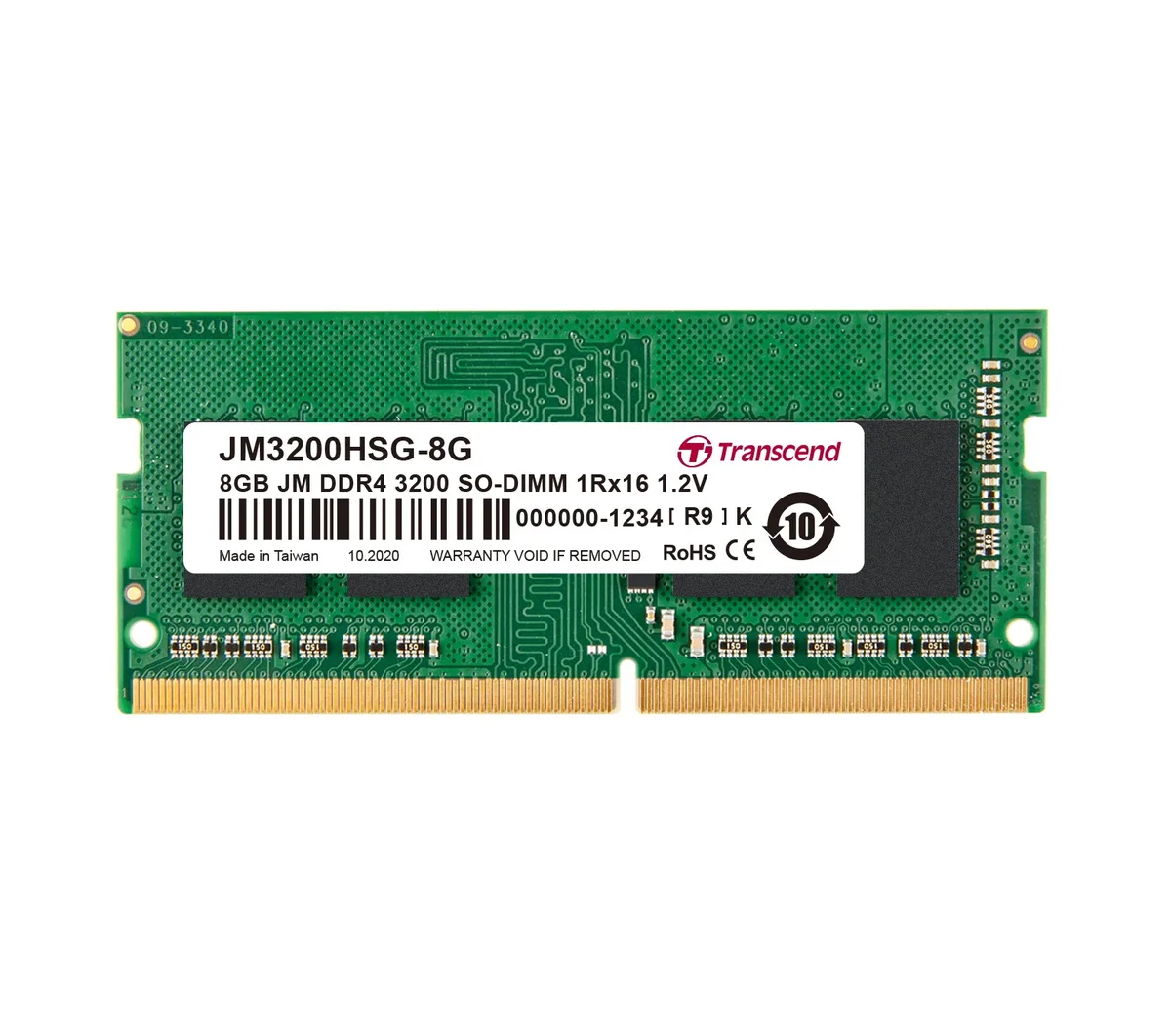 Transcend Transcend JetRam DDR4 3200MHz CL22 8GB SO-DIMM laptop RAM — product photo