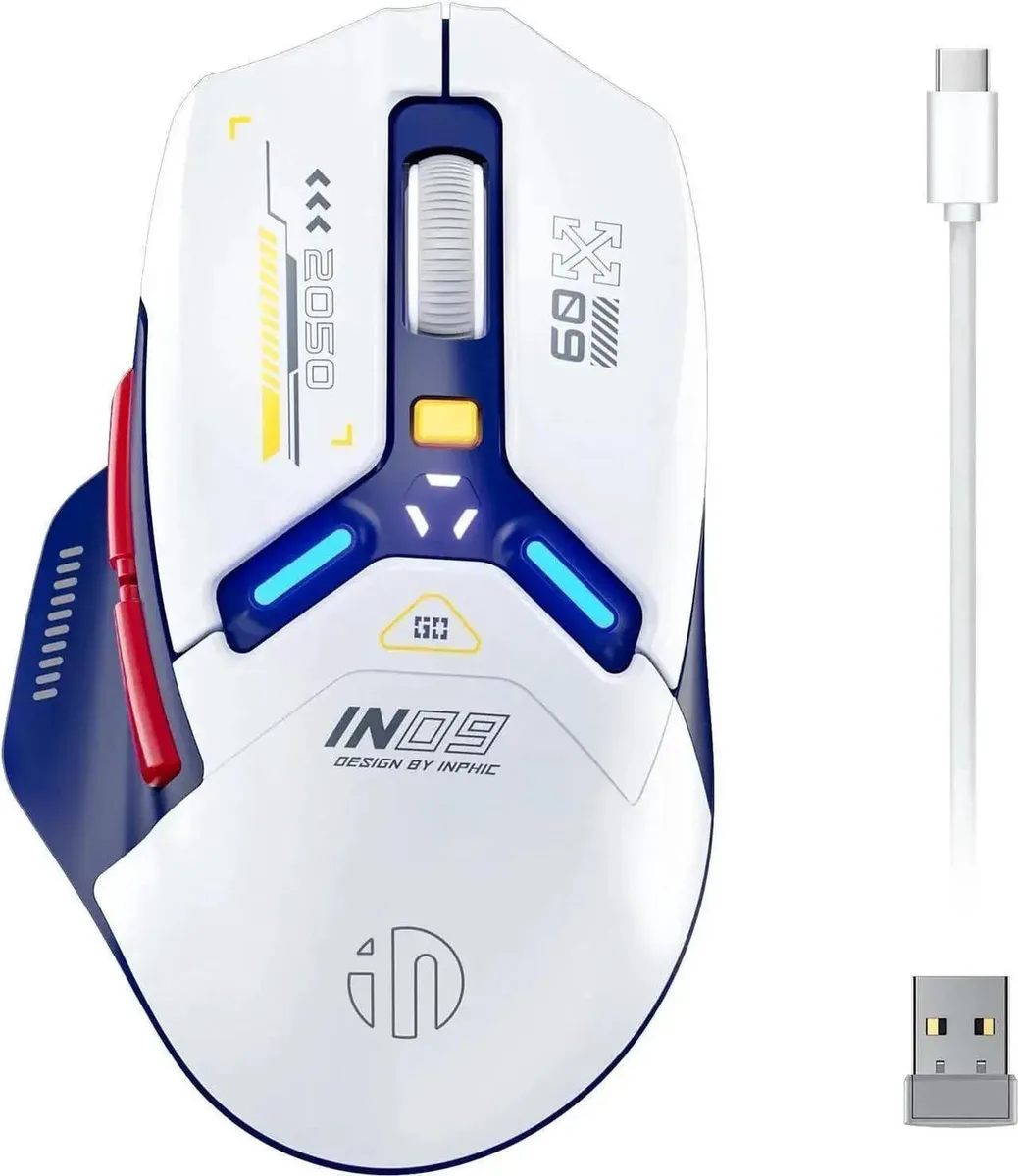 Vszerda Vszerda Gaming Mouse White-Blue Tri-Mode 10000 DPI PMW3325 — product photo