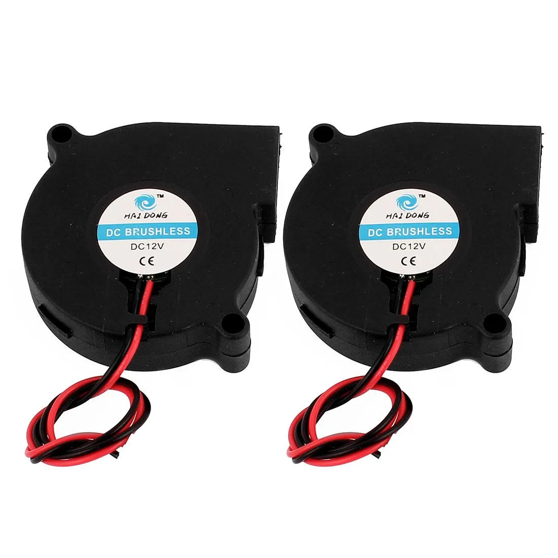 Unique-Bargains Unique-Bargains 2-Pack 50x50x15mm Black 2-Pin 12V 0.13A Blower Case Fan — product photo