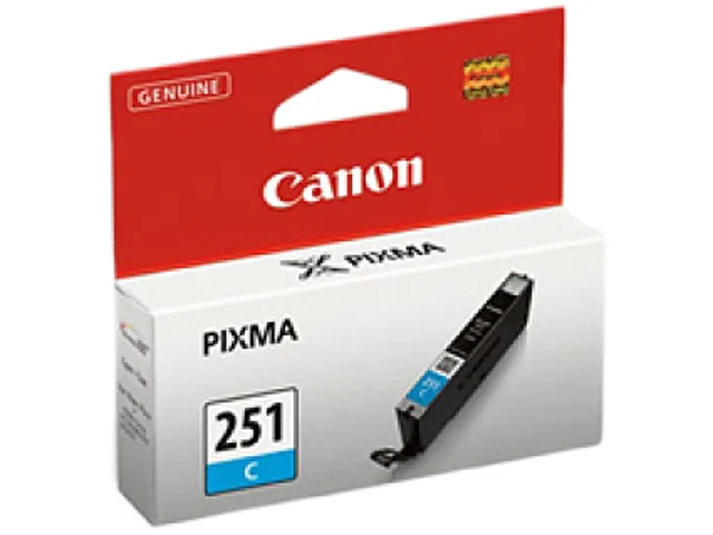 Small rectangular cyan ink cartridge with Canon branding