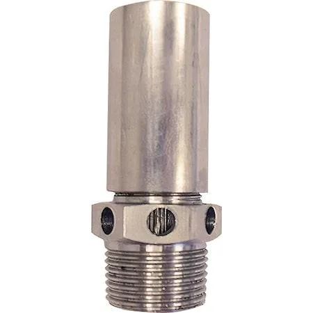 Stainless steel vacuum relief valve with 1/2 inch NPT male inlet