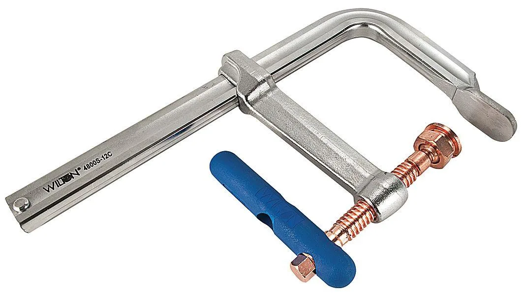 Wilton 12 inch copper F-clamp with 7 inch throat depth