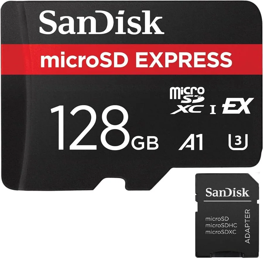 SanDisk SanDisk 128GB microSD Express Card SDSQXFN-128G-GN4NN memory card — product photo