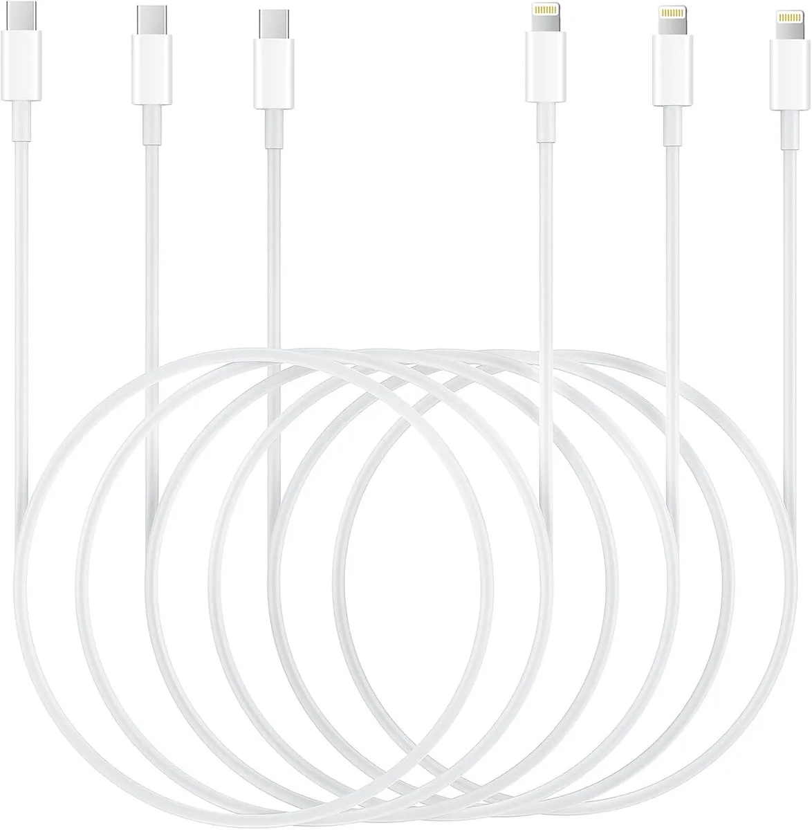 MCHOSE MCHOSE USB-C to Lightning Cable 6.6ft 3-Pack MFi Certified — product photo