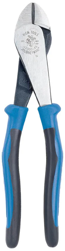 Orange-handled 8-inch angled diagonal pliers with black jaws