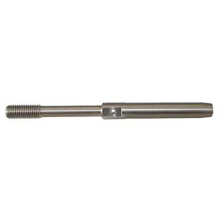 Stainless steel locking stud with left-hand threads and swaged fitting