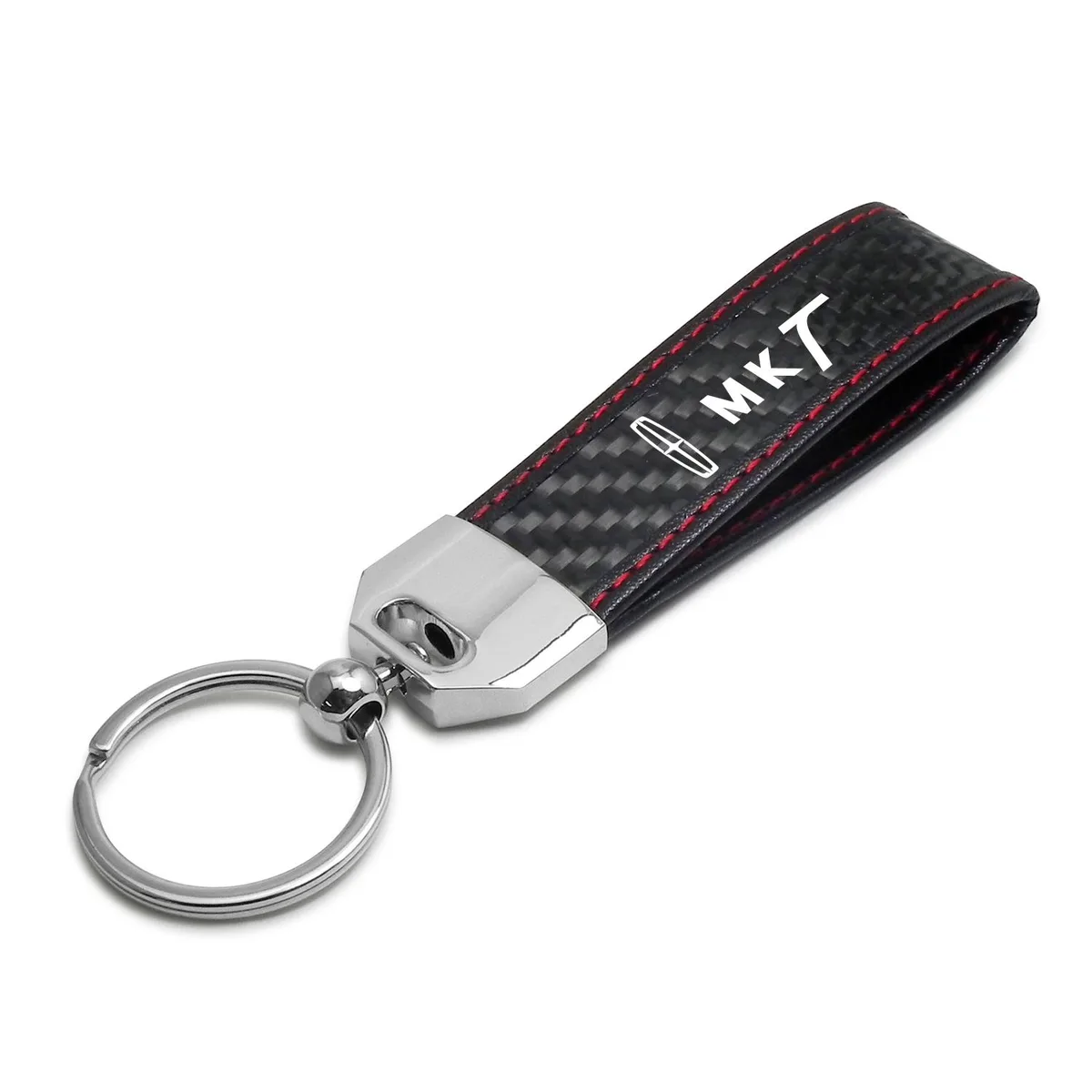 iPick Image, LLC iPick Image, LLC Lincoln MKT Carbon Fiber Key Chain Red Stitching — product photo