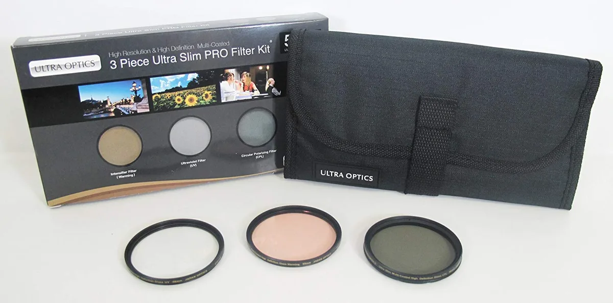 Three Precision Ultra Optics filters in a kit
