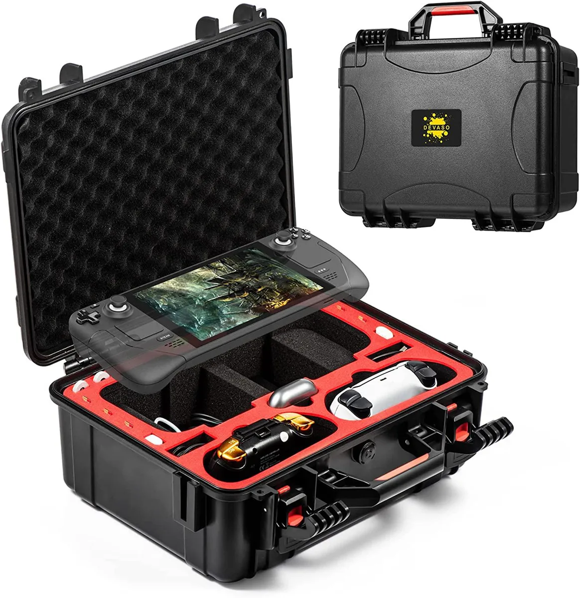Werleo Werleo Hard Waterproof Carrying Case for Steam Deck, IP67, Black — product photo
