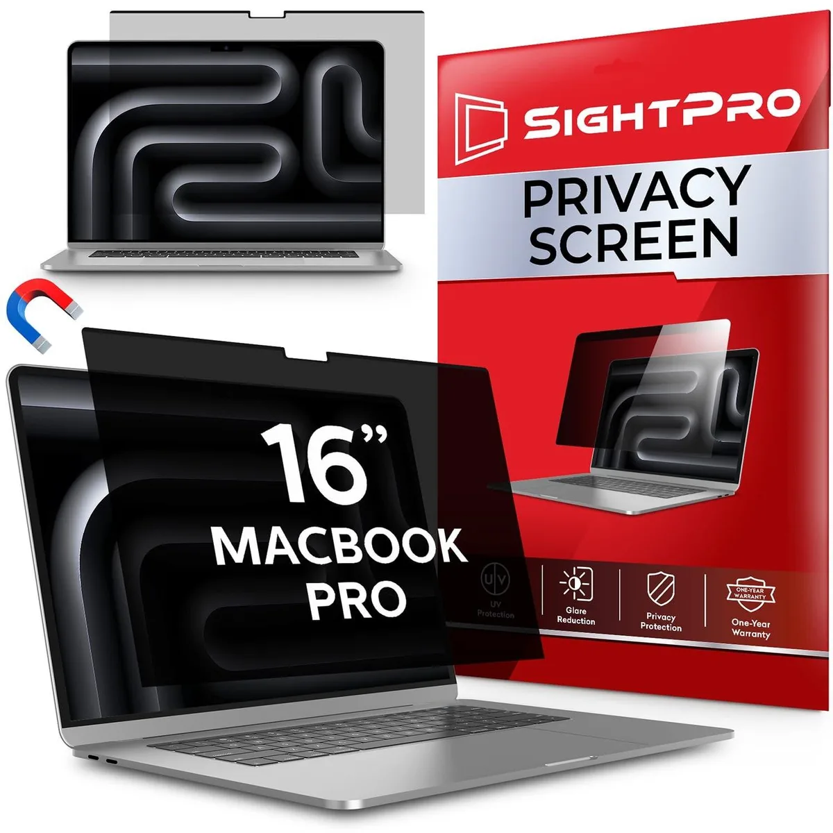 GSM Outdoors GSM Outdoors A2485 Magnetic Privacy Screen 16.2" 2 in 1 accessory — product photo