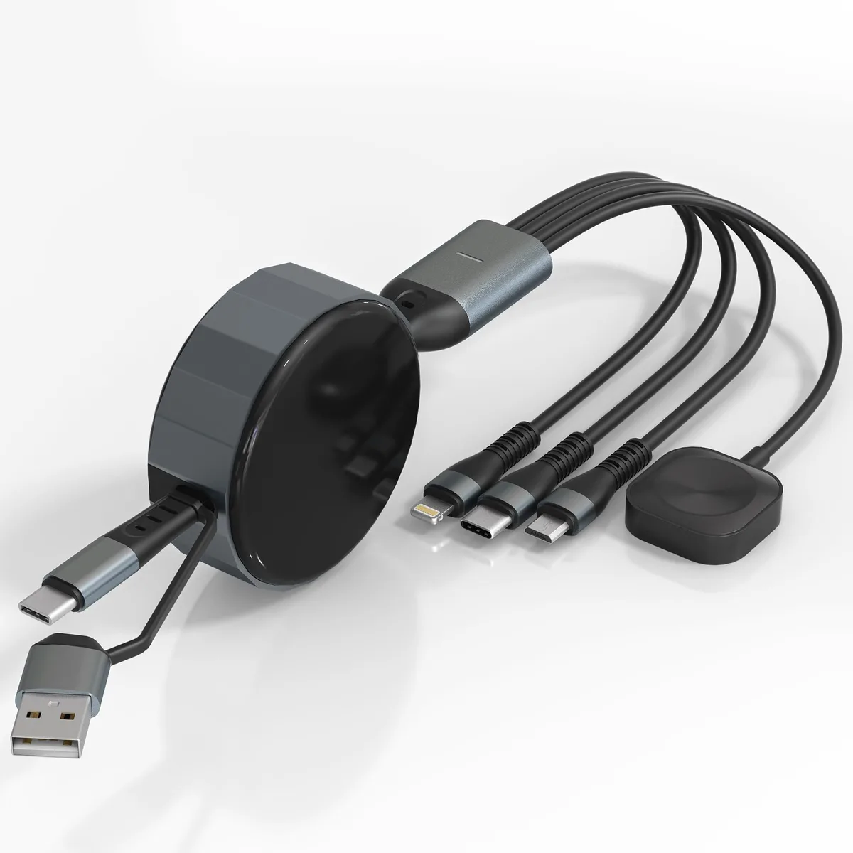Ardaddyn Samsung Gala 4-in-1 Retractable Cable 1.2 m 100 W Black — product photo