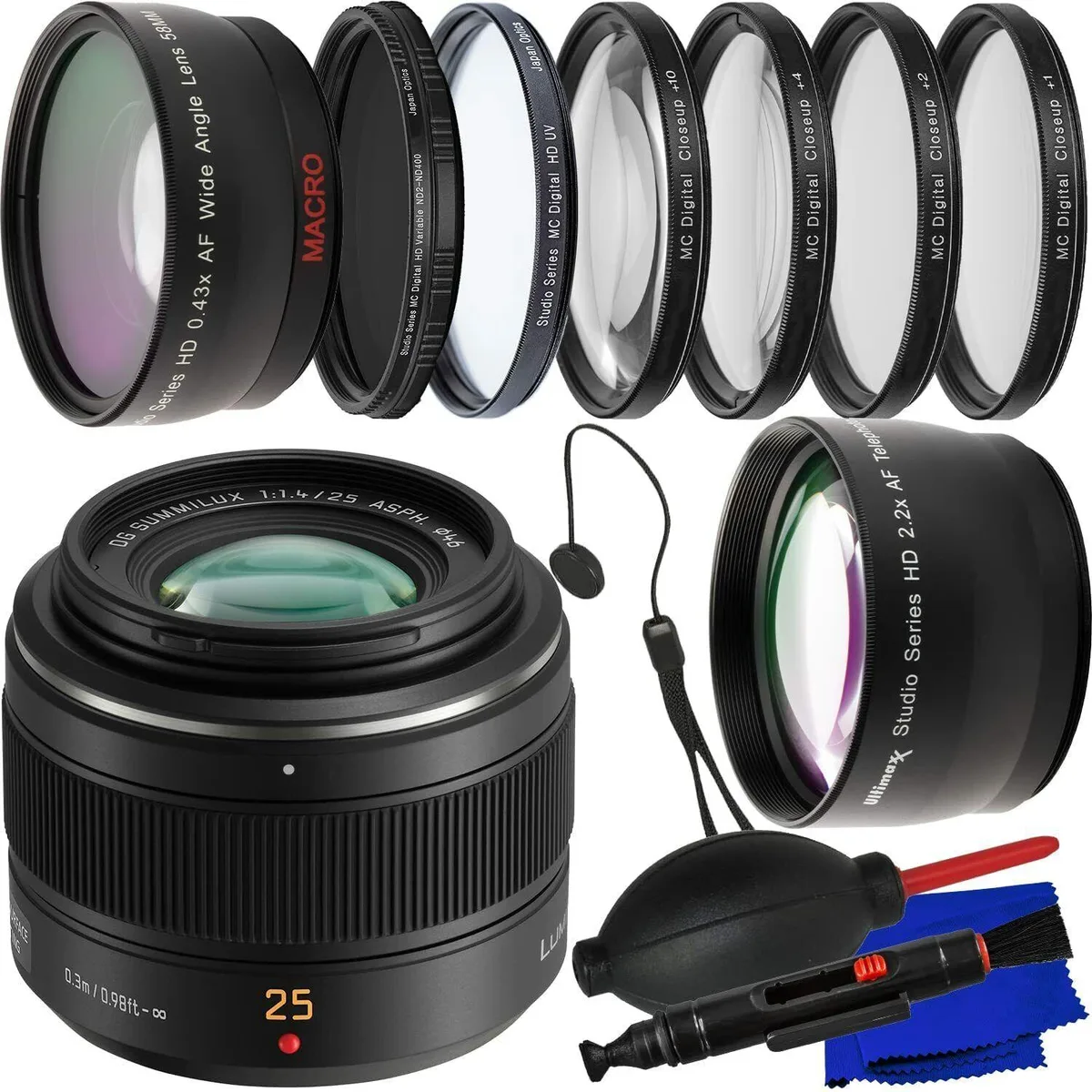 Panasonic Panasonic Leica DG Summilux 25mm f/1.4 II ASPH 12PC Bundle — product photo
