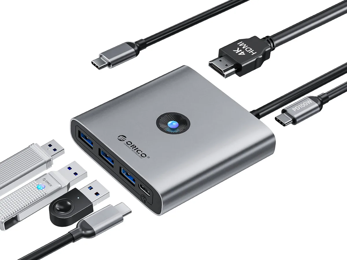 Orico Orico ORICO-FAX3 6-in-1 docking station 4K@60Hz 2.5G RJ45 PD100W — product photo