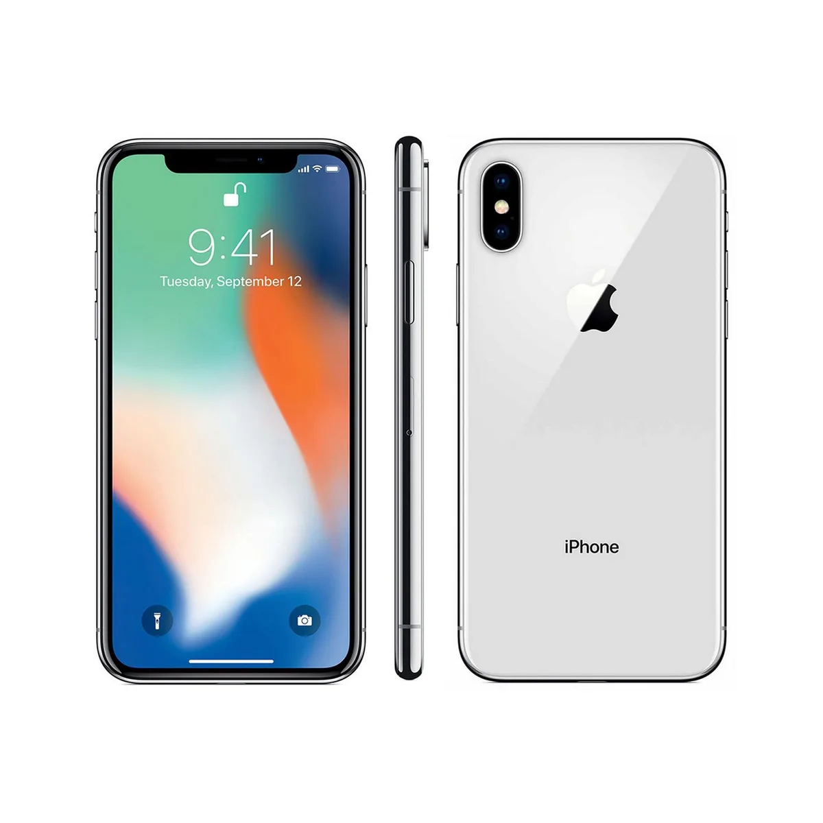 Apple Apple iPhone X A1901 Silver 256 GB cell phones - unlocked — product photo