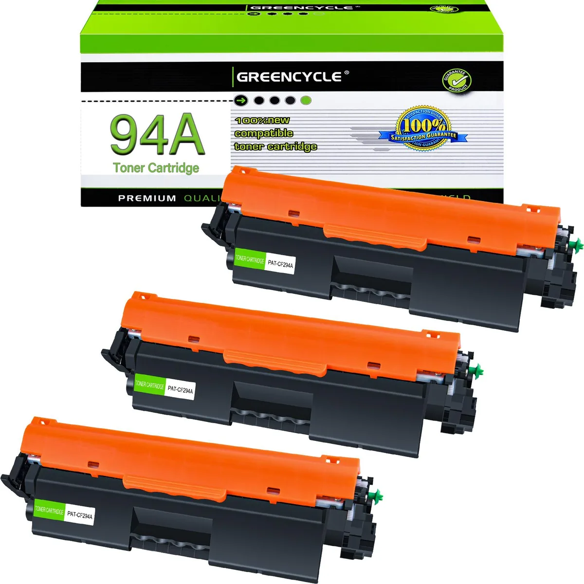 GREENCYCLE GREENCYCLE CF294A Toner Cartridge Black 3-Pack 1200 Pages — product photo