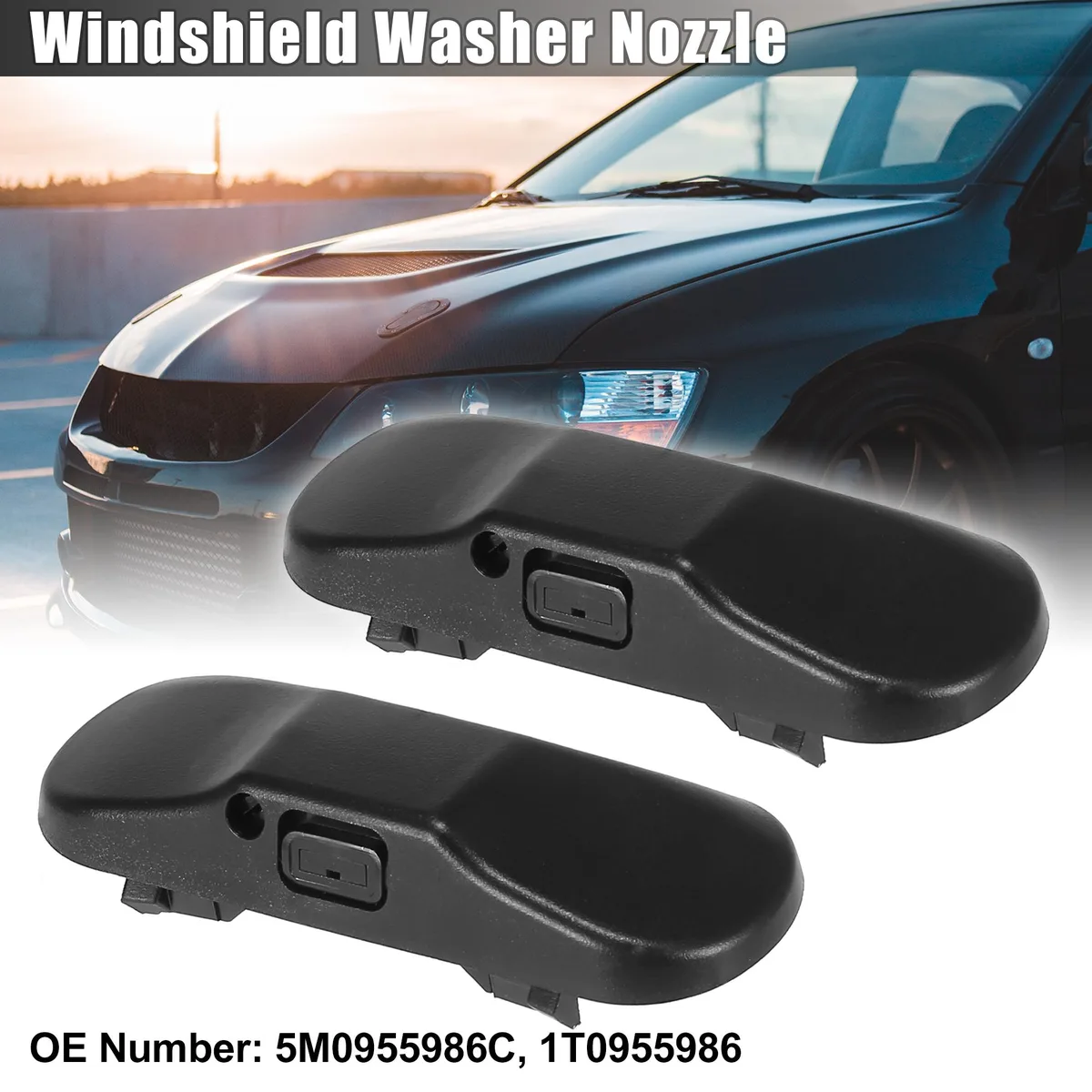 Unique-Bargains Unique-Bargains Windshield Washer Nozzles Heated 2pcs 5M0955986C 1T0955986 VW Arteon 2017-2019 — product photo