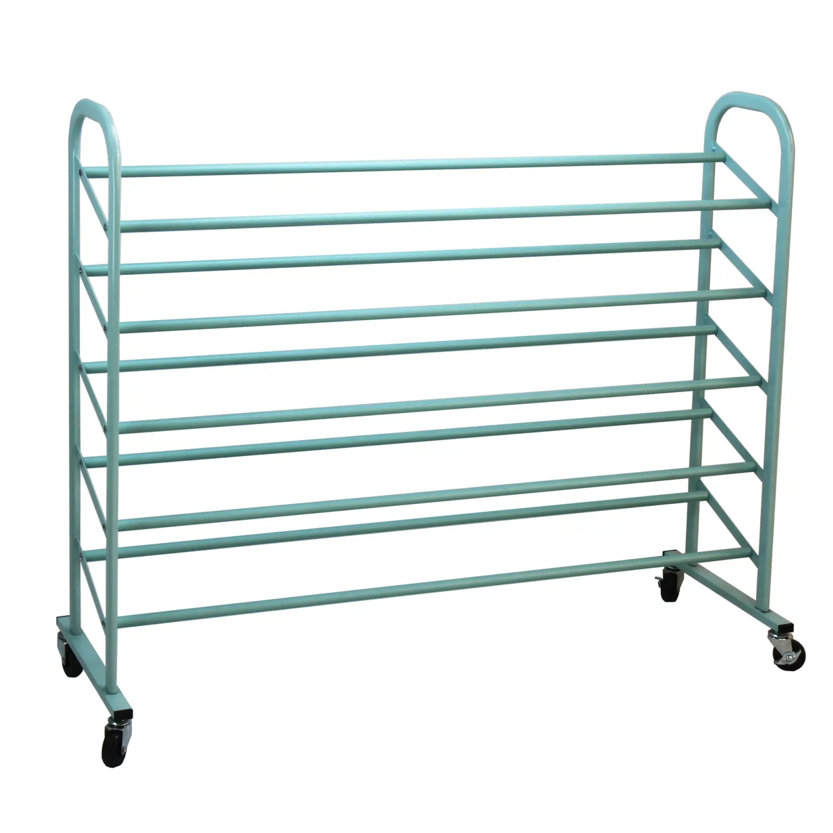 Oceanstar Oceanstar 5-Tier Metal Shoe Rack Turquoise 13.75"Lx43"Wx34.5"H 5SR1606 — product photo