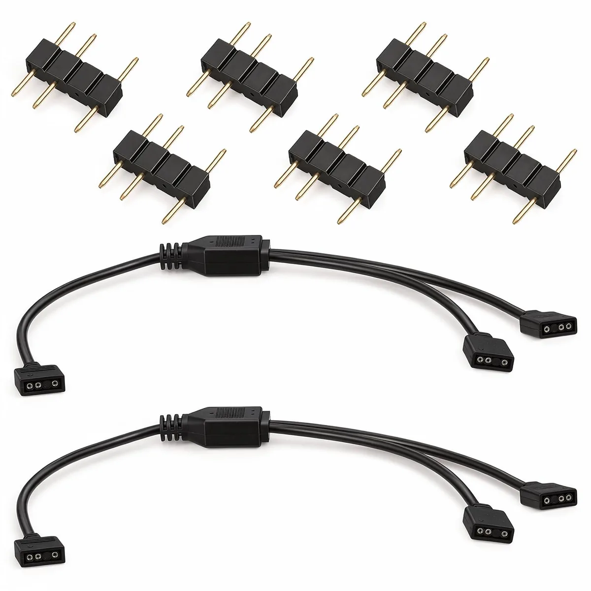  Cable Matters 5V 3-Pin ARGB Splitter Cable 11.8'' 1-to-2 Female to Female 2 Pack — product photo