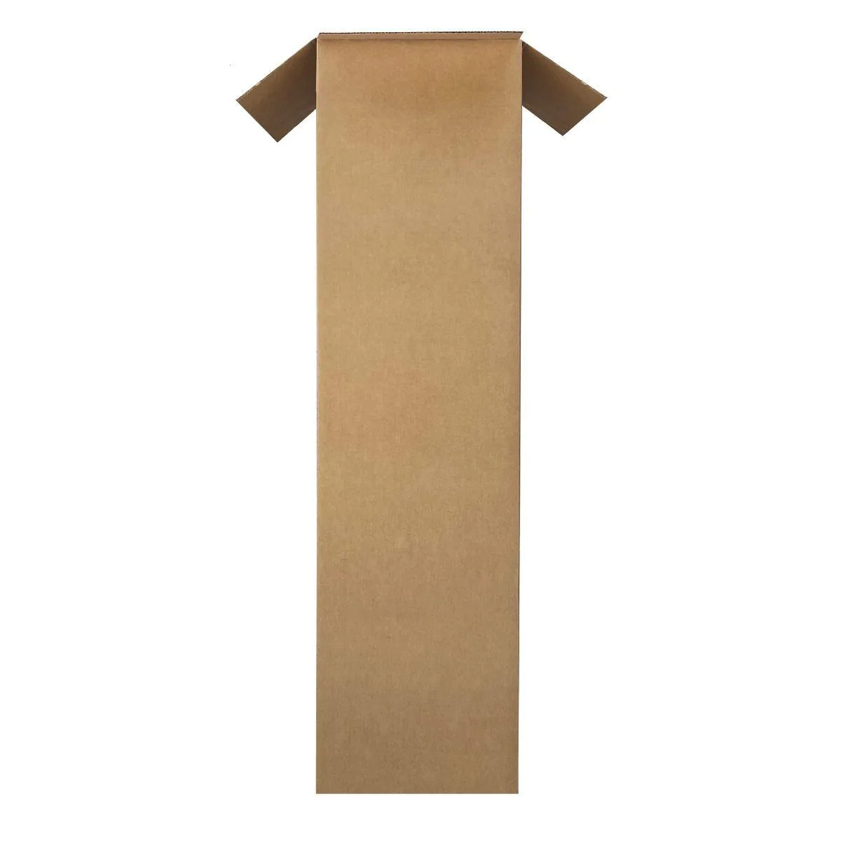 Five tall corrugated boxes 12 x 12 x 48 inches flat stacked