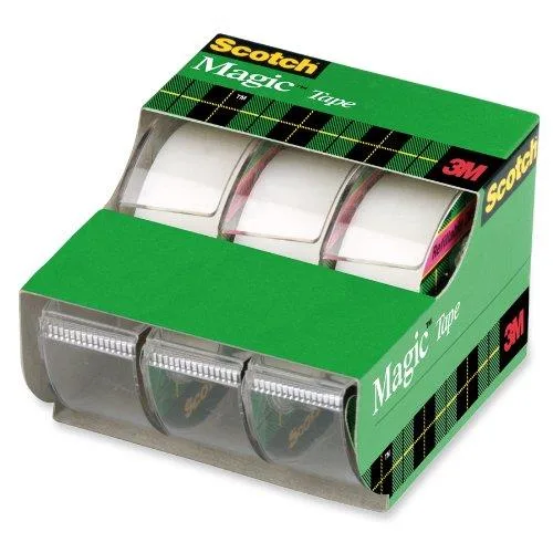 Scotch Scotch Magic Tape 3/4" x 300" 1" Core Clear 3/Pack 3105 — product photo