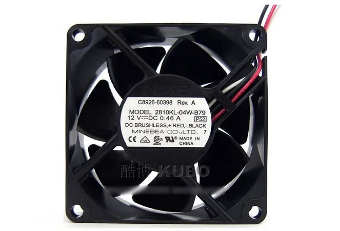 OEM Industries OEM Industries 2810KL-04W-B79 70mm Ball Bearing 12V 3 Pin Fan — product photo