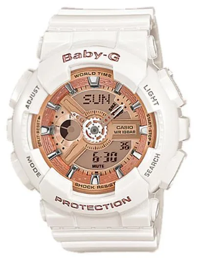 CASIO CASIO BA110 Baby-G White Rose Gold Ana-Digi Watch — product photo