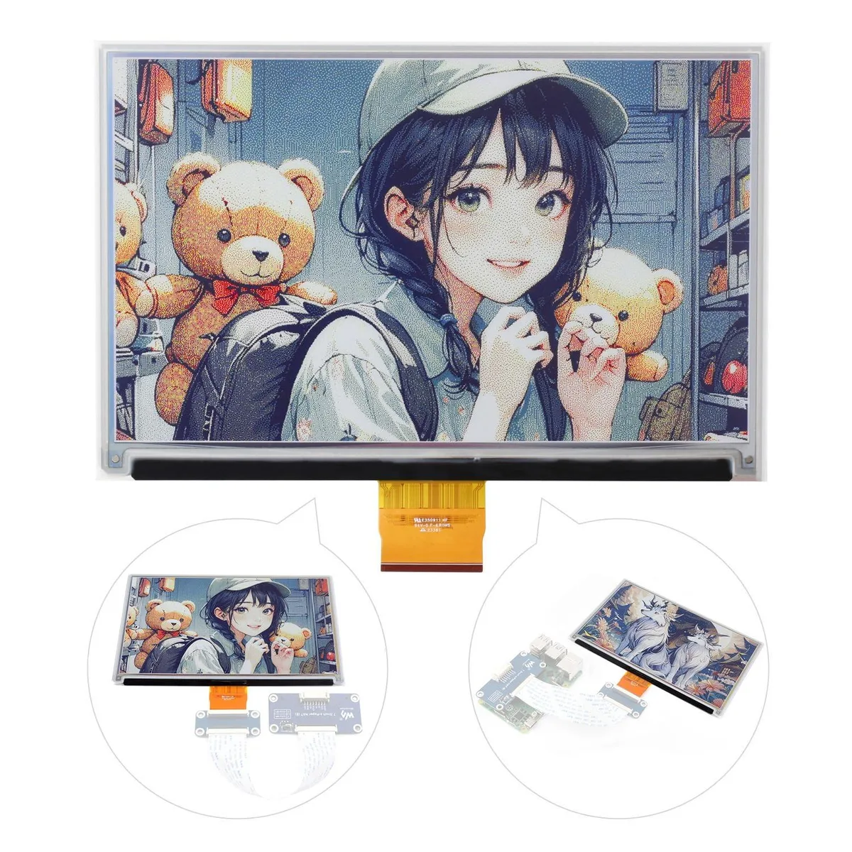 WaveShare WaveShare 7.3inch 6-Color E-Paper Display Raw 800×480 — product photo