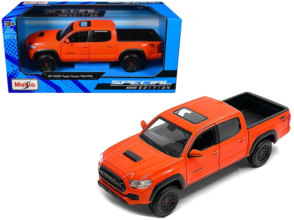 Maisto Maisto 2023 Toyota Tacoma TRD PRO Solar Octane Orange Sunroof Special Edition 1/27 Diecast Truck — product photo