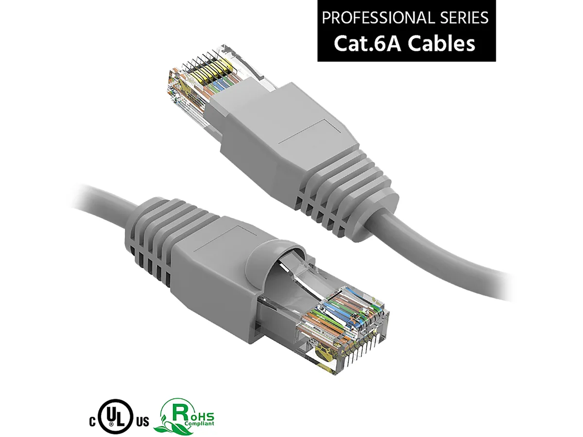 Nippon Labs Nippon Labs 60CAT6A-3GY network ethernet cable Cat 6A UTP 3 ft 24 AWG Gray — product photo