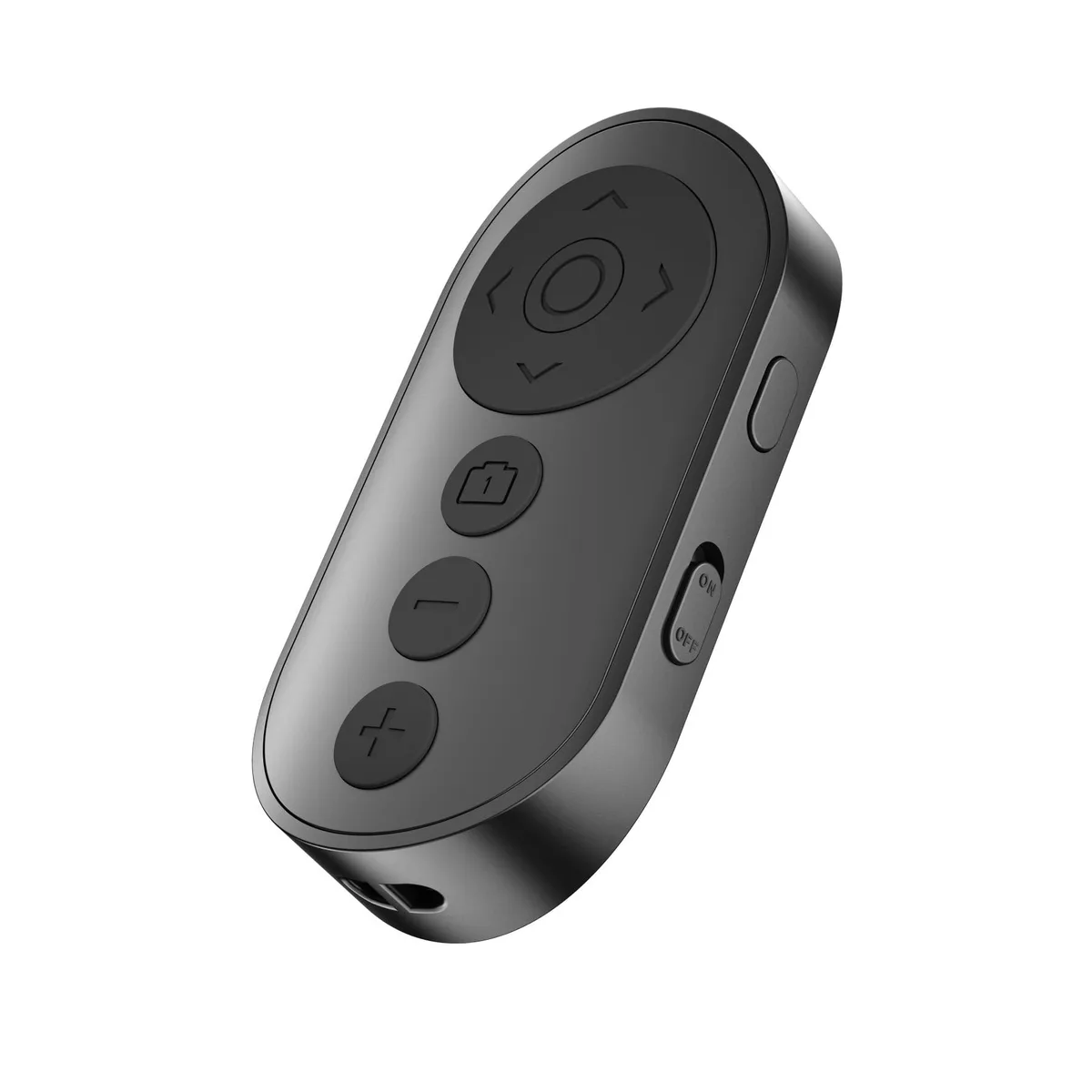 Small dark black Bluetooth camera remote, 28g