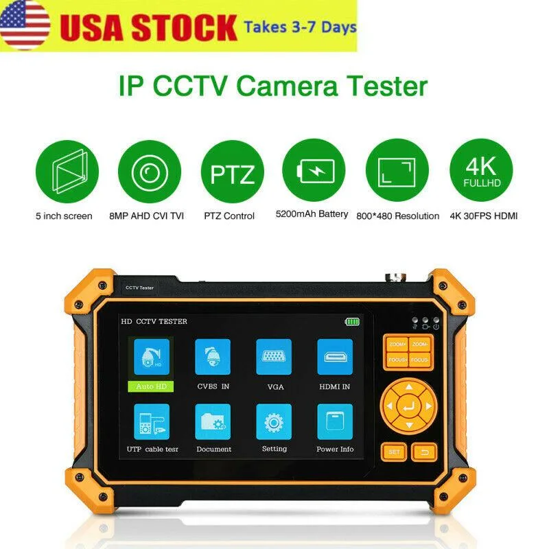 Thinkstar Thinkstar 5 inch 8MP CCTV Camera Tester AHD CVI TVI CVBS Analog PoE — product photo