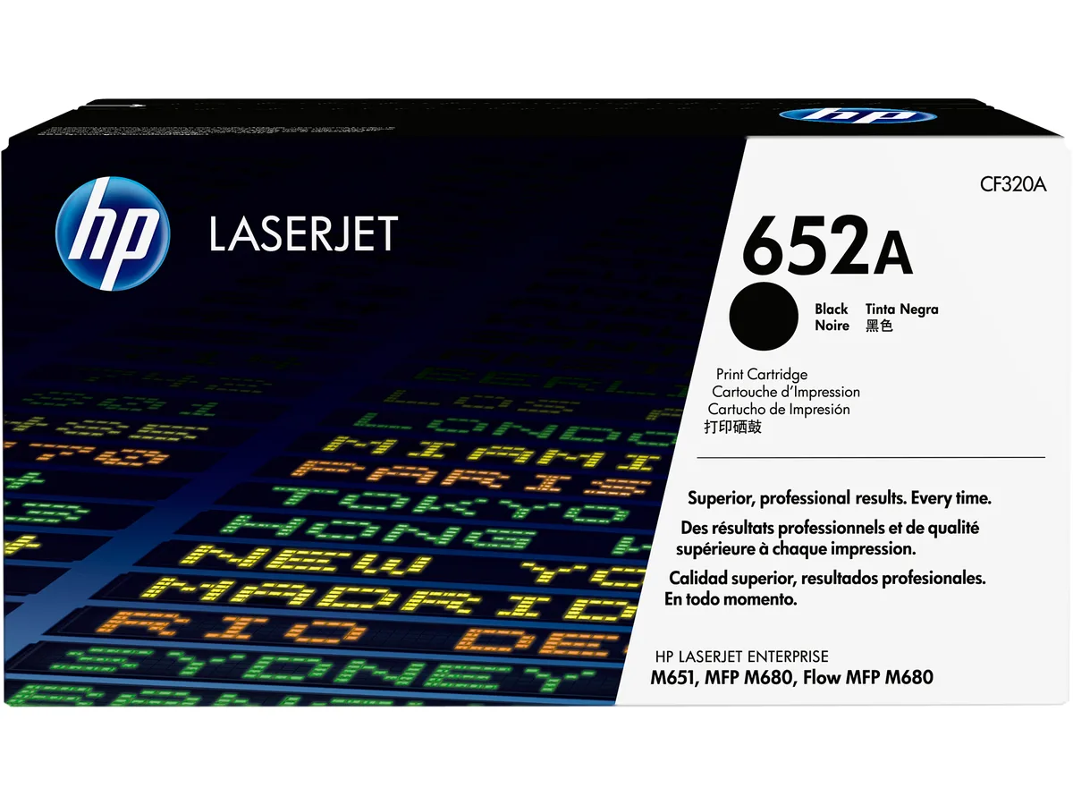 HP HP 652A High Yield Black Original LaserJet Toner Cartridge CF320A Single Pack 11500 Pages — product photo