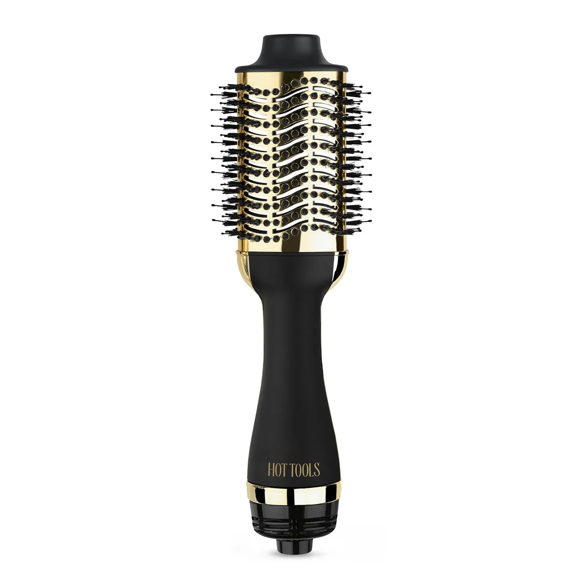 Black and gold hot air brush, round barrel, 1.0 inch, corded electric