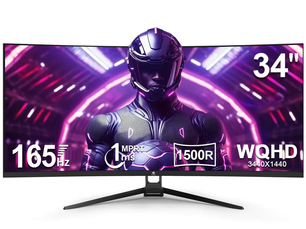Z-EDGE Z-EDGE UG34 34" UWQHD 3440 x 1440 165Hz 1ms Curved Gaming Monitor — product photo
