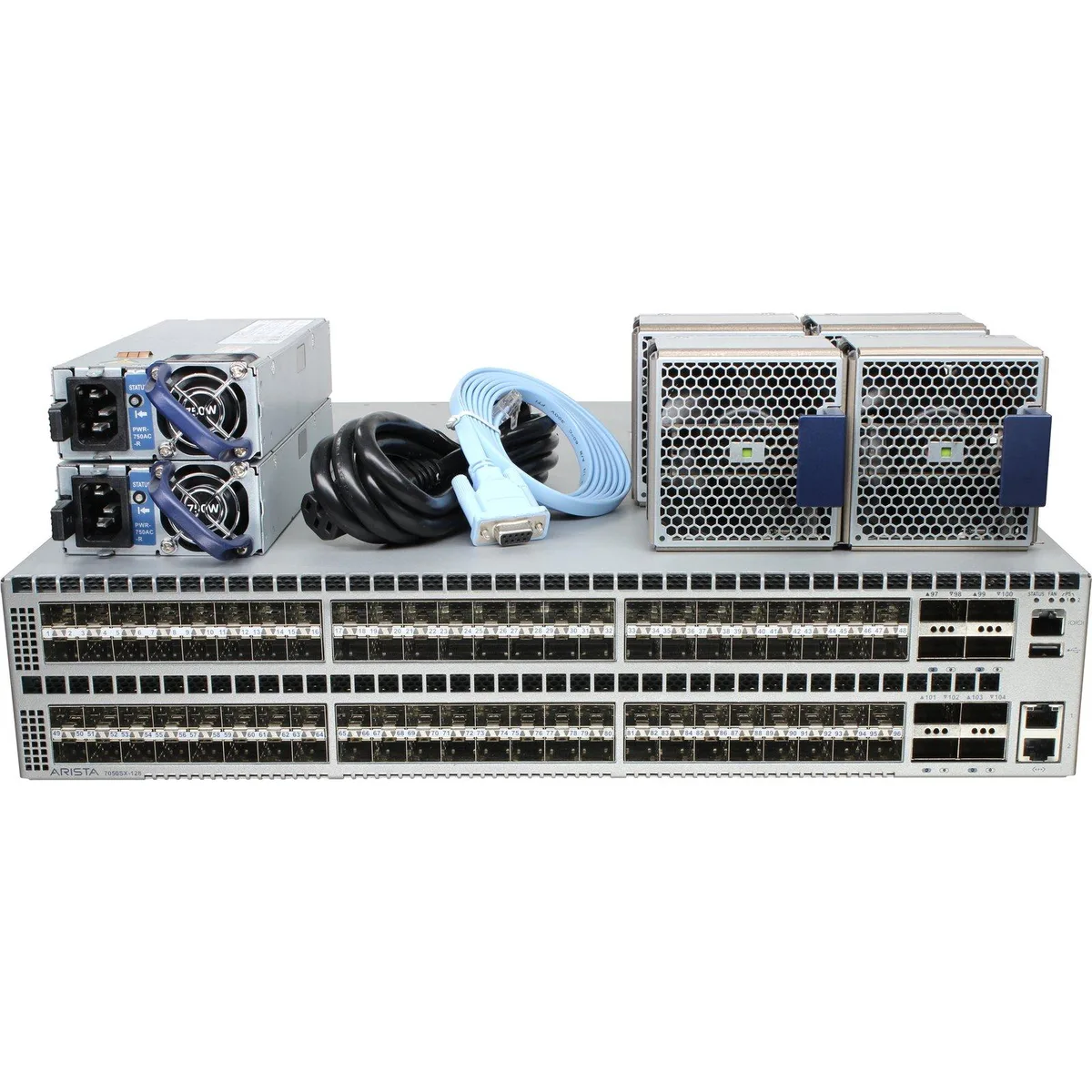Arista Networks, Inc. Arista DCS-7050SX-128-R 96x10GbE SFP+ 8x40GbE QSFP+ network switch — product photo