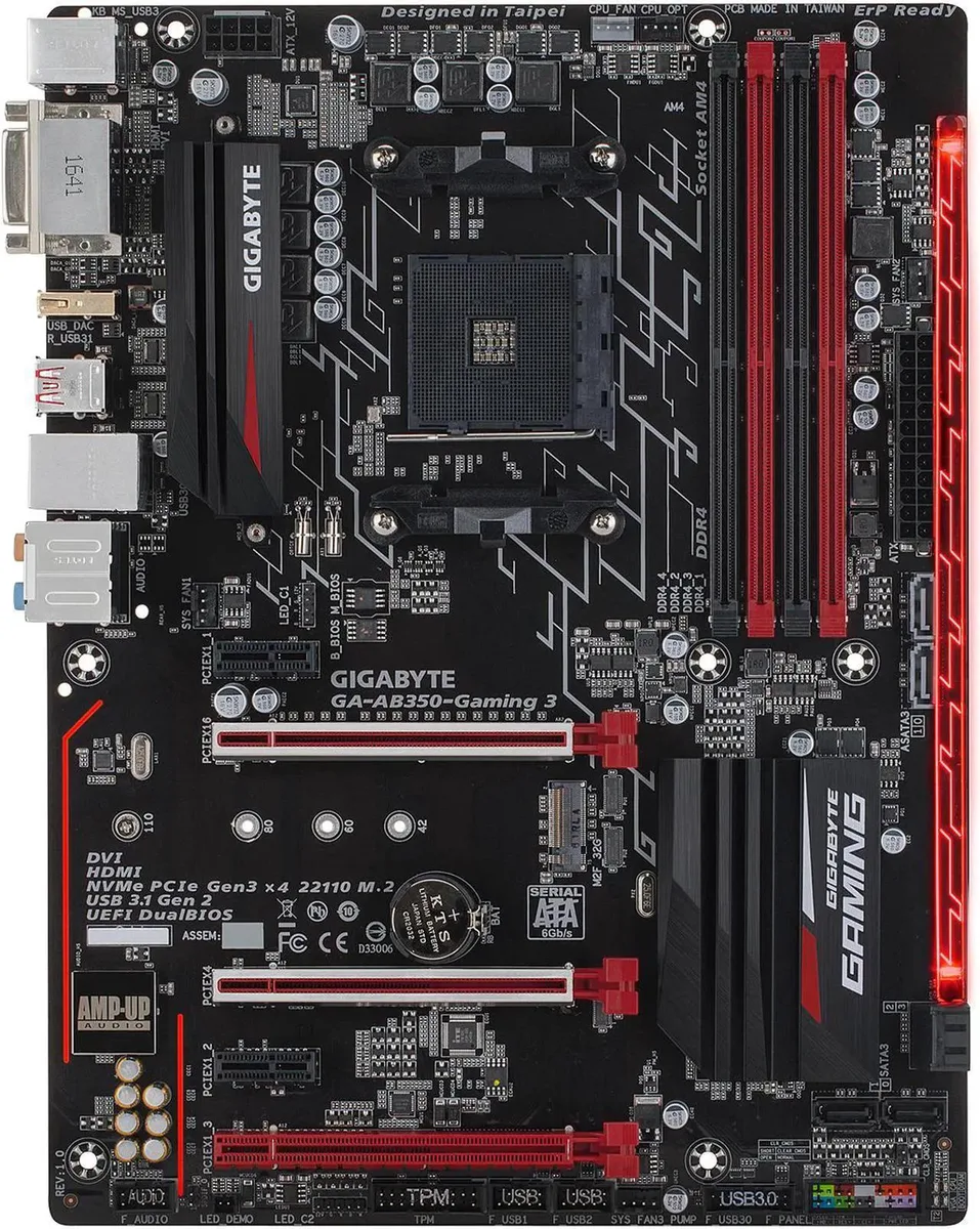 GIGABYTE GIGABYTE GA-AB350-GAMING 3 AM4 AMD B350 motherboard — product photo