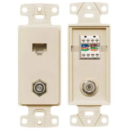 Hubbell Incorporated Hubbell Incorporated NS785I Netselect Plate Frame F-Type Coax Connector — product photo