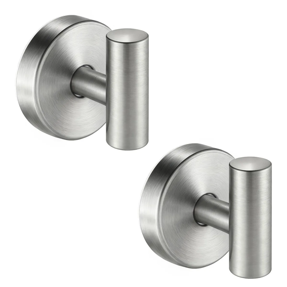 Brushed nickel suction cup shower hook, 2.4 inch