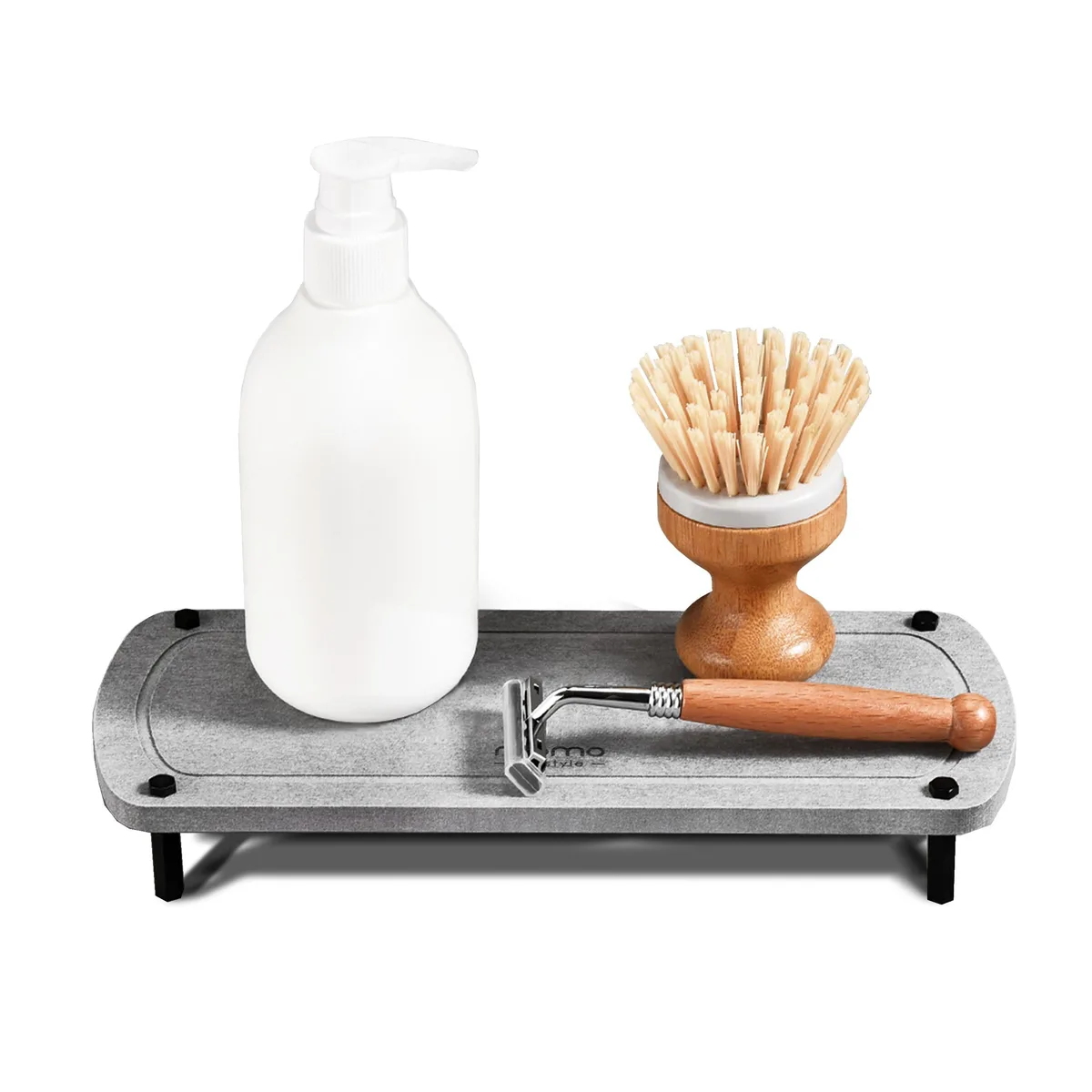 MOMO LIFESTYLE LLC MOMO LIFESTYLE LLC Drytomini Bath Sink Caddy Grey 10" x 4" x 1.4 — product photo