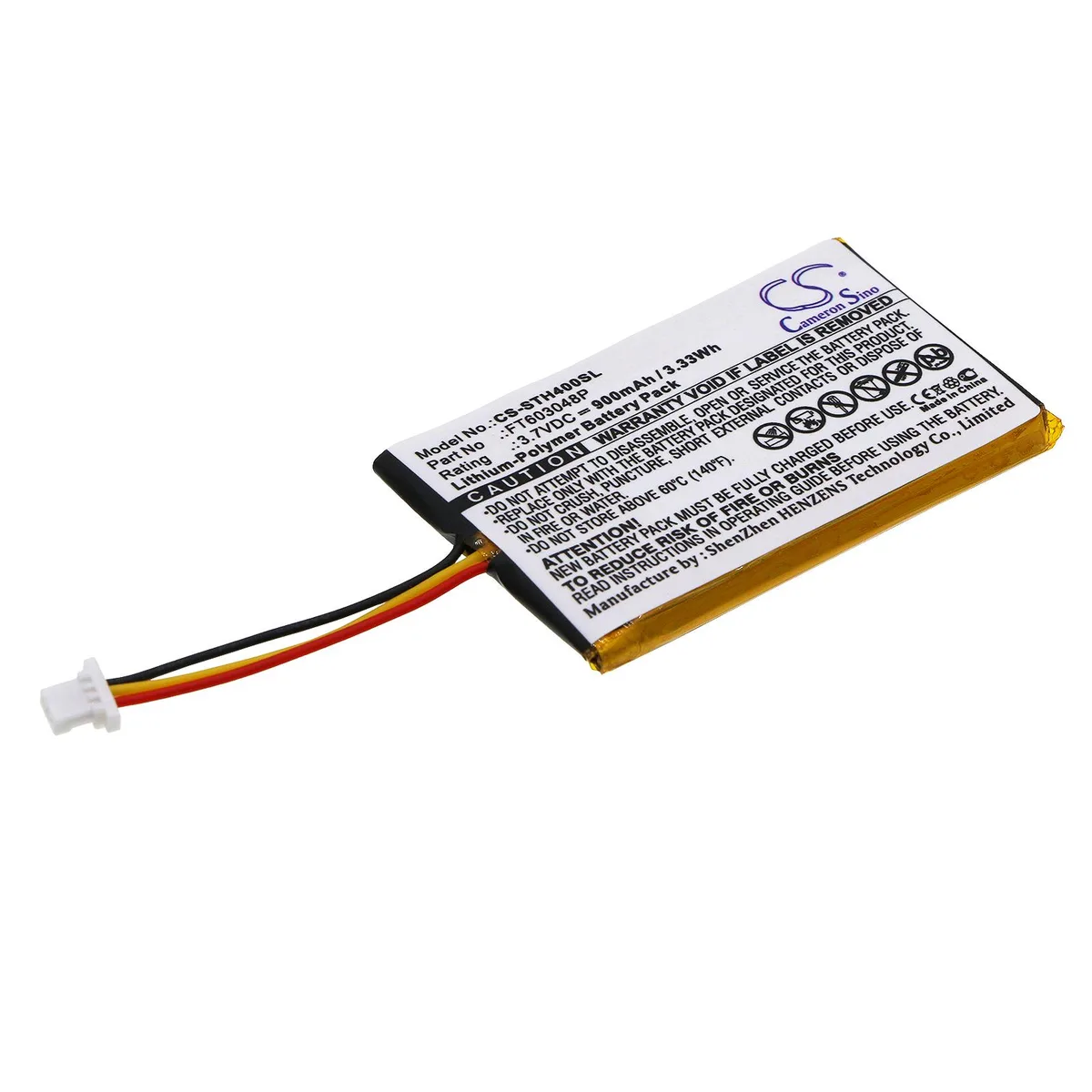 Centenex Electronics Centenex Electronics DS-CS-STH400SL Li-Polymer Battery 3.7V 900mAh for Stealth 400 500 — product photo