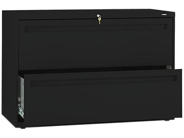 HON HON 792LP 700 Series Two-Drawer Lateral File 42" Black office furniture — product photo